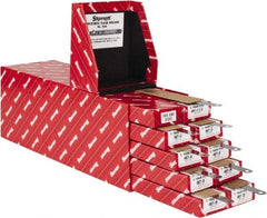 Starrett - 108 Piece, 0.0015 to 0.015" Thick, Parallel Feeler Gage Set - 12" Leaf Length, 1/2" Wide, Tempered Steel - Americas Industrial Supply