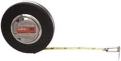 Lufkin - 164' x 10mm Yellow Blade Tape Measure - 1/8" & 1 cm Graduation, B8 Graduation Style, Black Case - Americas Industrial Supply