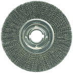 12" Diameter - 2" Arbor Hole - Crimped Steel Wire Straight Wheel - Americas Industrial Supply