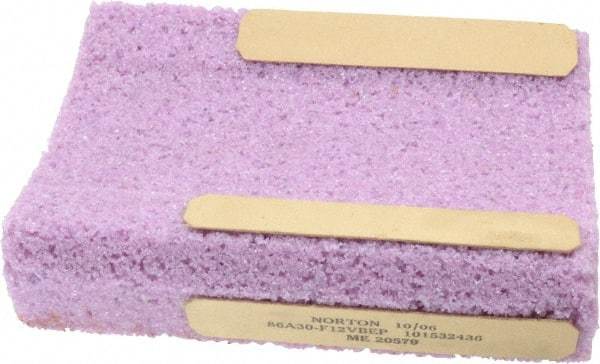 Norton - 5" Wide x 6" High x 1-1/2" Thick Grinding Segment - 30 Grit, Hardness F, Blue Print No. ME20579 - Americas Industrial Supply