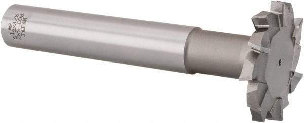 Interstate - 2-1/2" Cut Diam, 3/8" Cut Width, 23mm Neck Diam, 1" Shank Diam, 6-5/8" OAL, M42 Cobalt T-Slot Cutter - Staggered Teeth, 12 Teeth - Americas Industrial Supply