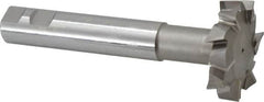 Interstate - 2-1/2" Cut Diam, 5/8" Cut Width, 23mm Neck Diam, 1" Shank Diam, 6-5/8" OAL, M42 Cobalt T-Slot Cutter - Staggered Teeth, 12 Teeth - Americas Industrial Supply