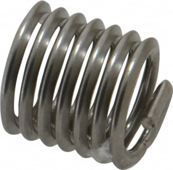 Recoil - 5/16-18 UNC, 0.469" OAL, Free Running Helical Insert - 6-5/8 Free Coils, Tanged, Stainless Steel, Bright Finish, 1-1/2D Insert Length - Exact Industrial Supply