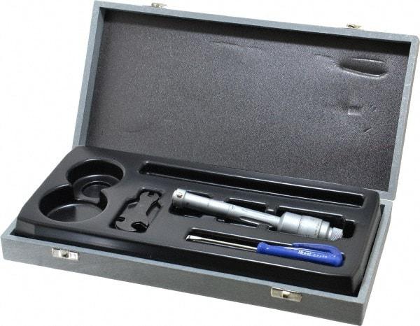 TESA Brown & Sharpe - 0.6 to 0.7", 3" Gage Depth, Mechanical Inside Hole Micrometer - 0.0002" Graduation, Ratchet Stop Thimble - Americas Industrial Supply
