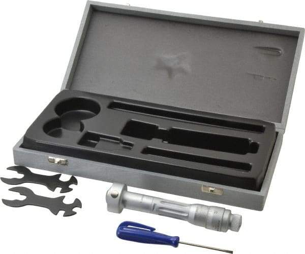 TESA Brown & Sharpe - 1.2 to 1.4", 3" Gage Depth, Mechanical Inside Hole Micrometer - 0.0002" Graduation, Ratchet Stop Thimble - Americas Industrial Supply