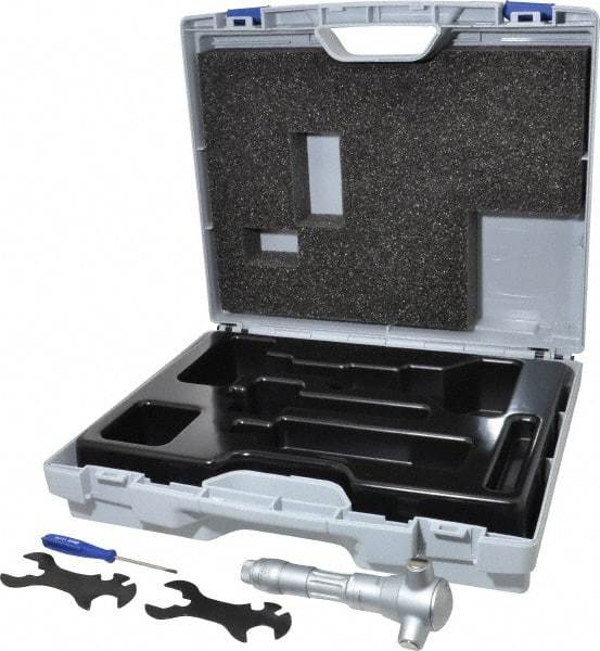TESA Brown & Sharpe - 2.4 to 2.8", 3" Gage Depth, Mechanical Inside Hole Micrometer - 0.0002" Graduation, Ratchet Stop Thimble - Americas Industrial Supply