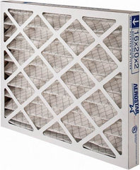 Made in USA - 16" Noml Height x 20" Noml Width x 2" Noml Depth, 35% Capture Efficiency, Wire-Backed Pleated Air Filter - MERV 8, Synthetic, Integrated Paperboard Frame, 500 Max FPM, 825 CFM, For Any Unit - Americas Industrial Supply