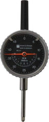 TESA Brown & Sharpe - 1" Range, 0-50 Dial Reading, 0.0005" Graduation Dial Drop Indicator - 2-1/4" Dial, 0.05" Range per Revolution, Revolution Counter - Americas Industrial Supply