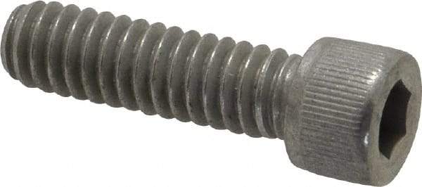 Value Collection - 1/4-20 UNC Hex Socket Drive, Socket Cap Screw - Alloy Steel, Zinc-Plated Finish, Fully Threaded, 7/8" Length Under Head - Americas Industrial Supply