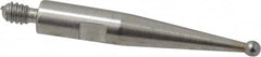 TESA Brown & Sharpe - 1mm Ball Diam, Carbide, Ball Test Indicator Contact Point - 1/2" Contact Point Length, Use with Brown & Sharpe BesTest 599 Series - Americas Industrial Supply