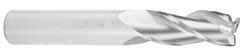 Kennametal - 1", 1-1/2" LOC, 1" Shank Diam, 4" OAL, 3 Flute, Solid Carbide Square End Mill - Single End, TiCN Finish, Spiral Flute, 37° Helix, Centercutting, Right Hand Cut, Right Hand Flute, Series AADE - Americas Industrial Supply