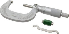 Mitutoyo - 1 to 2" Range, 0.0001" Graduation, Mechanical Outside Micrometer - Ratchet Stop Thimble, Accurate to 0.0001" - Americas Industrial Supply