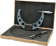 Mitutoyo - 150 to 175mm Range, 0.01mm Graduation, Mechanical Outside Micrometer - Ratchet Stop Thimble, Accurate to 0.0001" - Americas Industrial Supply