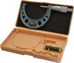 Mitutoyo - 2 to 3" Range, 0.001" Graduation, Mechanical Outside Micrometer - Ratchet Stop Thimble, Accurate to 0.0001" - Americas Industrial Supply