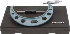 Mitutoyo - 6 to 7" Range, 0.001" Graduation, Mechanical Outside Micrometer - Ratchet Stop Thimble, Accurate to 0.0002" - Americas Industrial Supply