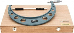 Mitutoyo - 10 to 11" Range, 0.001" Graduation, Mechanical Outside Micrometer - Ratchet Stop Thimble, Accurate to 0.00025" - Americas Industrial Supply