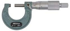 Mitutoyo - 175 to 200mm Range, 0.01mm Graduation, Mechanical Outside Micrometer - Ratchet Stop Thimble, Accurate to 0.0001" - Americas Industrial Supply