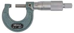 Mitutoyo - 125 to 150mm Range, 0.01mm Graduation, Mechanical Outside Micrometer - Ratchet Stop Thimble, Accurate to 0.0001" - Americas Industrial Supply