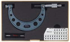 Mitutoyo - 5 to 6" Range, Mechanical Screw Thread Micrometer - Ratchet Stop Thimble, 0.001" Graduation, 0.00025" Accuracy - Americas Industrial Supply