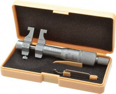 Mitutoyo - 1 to 2 Inch Range, Carbide Satin Chrome Coated, Mechanical Inside Caliper Micrometer - 0.001 Inch Graduation, 0.0003 Inch Accuracy - Americas Industrial Supply