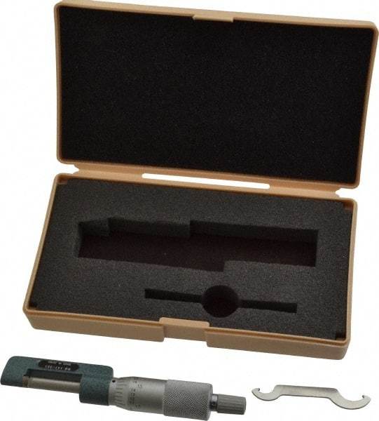 Mitutoyo - 0 to 1" Range, Mechanical Hub Micrometer - 0.001" Graduation, 0.0001" Accuracy - Americas Industrial Supply
