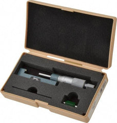 Mitutoyo - 1 to 2" Range, Mechanical Hub Micrometer - 0.001" Graduation, 0.0001" Accuracy - Americas Industrial Supply