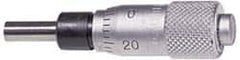 Mitutoyo - 1 Inch, 0.7087 Inch Ratchet Stop Thimble, 1/4 Inch Diameter x 27mm Long Spindle, Mechanical Micrometer Head - Americas Industrial Supply