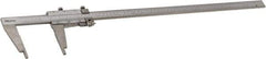 Mitutoyo - 0 to 24" Stainless Steel Vernier Caliper - 0.02mm Graduation, 100mm Jaw Depth, 0.002" Accuracy - Americas Industrial Supply