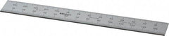 Mitutoyo - 150mm Long, 0.5, 1mm Graduation, Rigid Stainless Steel Rule - Metric Graduation Style, 19.05mm Wide, Silver, Satin Chrome Finish - Americas Industrial Supply