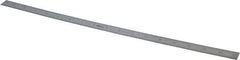 Mitutoyo - 18" Long, 1/64, 1/32, 1/16, 1/8" Graduation, Flexible Stainless Steel Rule - 4R Graduation Style, 3/4" Wide, Silver, Satin Chrome Finish - Americas Industrial Supply