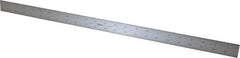 Mitutoyo - 24" Long, 1/100, 1/64, 1/50, 1/32" Graduation, Rigid Stainless Steel Rule - 16R Graduation Style, 1-3/16" Wide, Silver, Satin Chrome Finish - Americas Industrial Supply