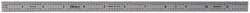 Mitutoyo - 12" Long, 1/64, 1/50, 1/32, 1/10" Graduation, Flexible Stainless Steel Rule - 3R Graduation Style, 1/2" Wide, Silver, Satin Chrome Finish - Americas Industrial Supply
