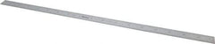 Mitutoyo - 18" Long, 1/100, 1/64, 1/32, 1/10" Graduation, Flexible Stainless Steel Rule - 5R Graduation Style, 3/4" Wide, Silver, Satin Chrome Finish - Americas Industrial Supply