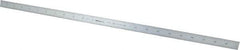 Mitutoyo - 24" Long, 1/64, 1/32, 1/16, 1/8" Graduation, Flexible Stainless Steel Rule - 4R Graduation Style, 3/4" Wide, Silver, Satin Chrome Finish - Americas Industrial Supply