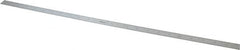 Mitutoyo - 24" Long, 1/64, 1/32" and 0.5, 1mm Graduation, Flexible Stainless Steel Rule - English/Metric Graduation Style, 3/4" Wide, Silver, Satin Chrome Finish - Americas Industrial Supply