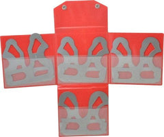 Mitutoyo - 8 Piece, 9/16 to 1 Inch Radius, Stainless Steel Radius Gage Set - Satin Chrome Coated - Americas Industrial Supply