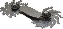 Mitutoyo - 18 Leaf, 0.4 to 7mm Pitch Range, Screw Pitch Gage - 60° Thread Angle - Americas Industrial Supply
