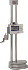 Mitutoyo - 12" Electronic Height Gage - 0.0005, 0.0002" (Switchable) Resolution, Accurate to 0.001", LCD Display, SPC Data Output - Americas Industrial Supply
