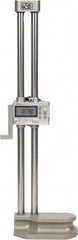 Mitutoyo - 18" Electronic Height Gage - 0.0005, 0.0002" (Switchable) Resolution, Accurate to 0.002", LCD Display, SPC Data Output - Americas Industrial Supply