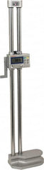 Mitutoyo - 24" Electronic Height Gage - 0.0005, 0.0002" (Switchable) Resolution, Accurate to 0.002", LCD Display, SPC Data Output - Americas Industrial Supply