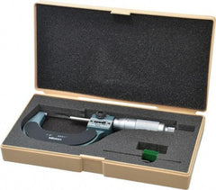 Mitutoyo - 1 to 2" Range, 0.0001" Graduation, Mechanical Outside Micrometer - Friction Thimble, Accurate to 0.0001", Digital Counter - Americas Industrial Supply