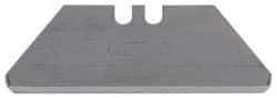 Stanley - 100 Piece Carbon Steel Utility Knife Blade - 1-7/8" OAL, 0.024" Blade Thickness - Americas Industrial Supply