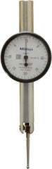 Mitutoyo - 0.04 Inch Range, 0.001 Inch Dial Graduation, Horizontal Dial Test Indicator - 1.27 Inch White Dial, 0-20-0 Dial Reading, Accurate to 0.001 Inch - Americas Industrial Supply