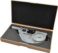 Mitutoyo - 0 to 1" Range, 0.0001" Graduation, Mechanical Outside Micrometer - Friction Thimble, Accurate to 0.00005" - Americas Industrial Supply