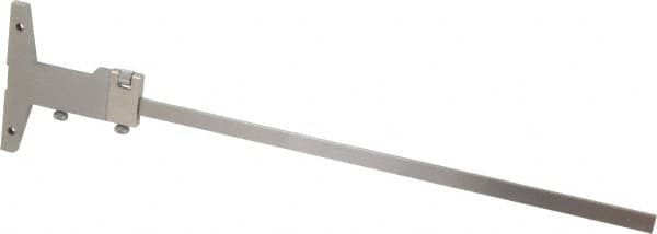 Mitutoyo - 0 to 300mm Measurement Range, 410mm Rule Length, 4 Inch Base Length, Vernier Depth Gage - 0.02mm Graduation, Accurate to 0.04mm, Stainless Steel, Satin Chrome Coated - Americas Industrial Supply