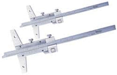 Mitutoyo - 0 to 6 Inch Measurement Range, 260mm Rule Length, 4 Inch Base Length, Vernier Depth Gage - 0.001 Inch Graduation, Accurate to 0.001 Inch, Stainless Steel, Satin Chrome Coated - Americas Industrial Supply