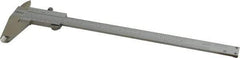Mitutoyo - 0 to 8" Stainless Steel Vernier Caliper - 1/128" Graduation, 50mm Jaw Depth, 0.0015" Accuracy, Includes Depth Measurement Rod & Inside Diam Jaws - Americas Industrial Supply