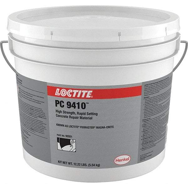 Loctite - 1 Gal Pail Gray Magnesium Phosphate Filler/Repair Caulk - 2000°F Max Operating Temp, 10 min Tack Free Dry Time, 1 to 2 hr Full Cure Time, Series 135 - Americas Industrial Supply