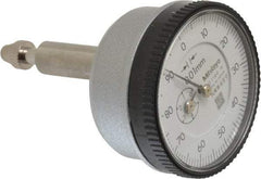 Mitutoyo - 5mm Range, 0-100 Dial Reading, 0.01mm Graduation Dial Drop Indicator - 1.5354" Dial, 1mm Range per Revolution, 0.016mm Accuracy - Americas Industrial Supply