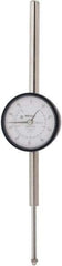 Mitutoyo - 2" Range, 0-100 Dial Reading, 0.001" Graduation Dial Drop Indicator - 2-3/16" Dial, 1" Range per Revolution, 0.003" Accuracy, Revolution Counter - Americas Industrial Supply